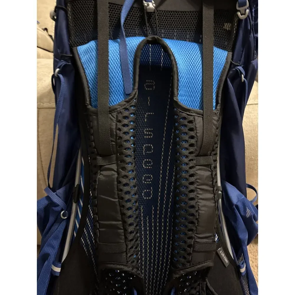 Osprey exos 48 hiking backpack blue EUC sz large 20-23 inches airspeed